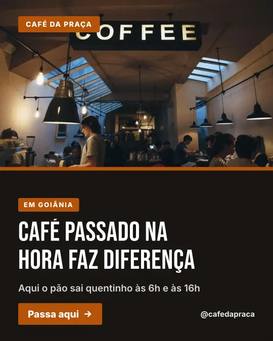 Exemplo de post para cafeteria