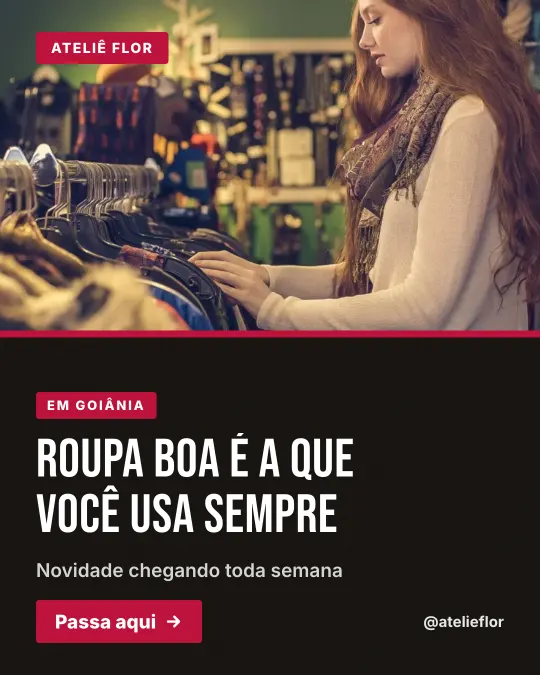 Exemplo de post para loja de roupas