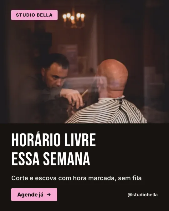 Salão de beleza: horário livre