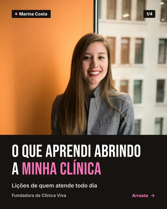 Marina, clínica: capa de carrossel com o rosto