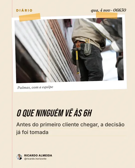 Ricardo: bastidor estilo diário